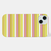 Cute witte gele strepen iPhone hoesje (Achterkant horizontaal)