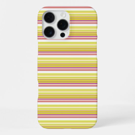 Cute witte gele strepen iPhone hoesje (Achterkant)