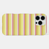 Cute witte gele strepen iPhone hoesje (Achterkant horizontaal)
