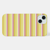 Cute witte gele strepen iPhone hoesje (Achterkant horizontaal)