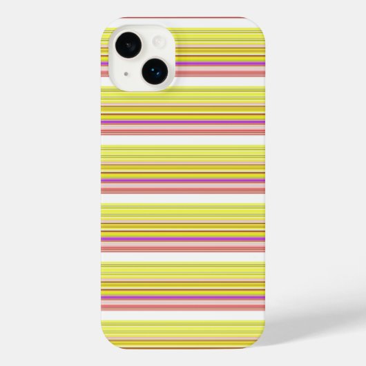 Cute witte gele strepen iPhone hoesje (Achterkant)
