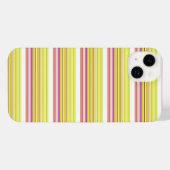 Cute witte gele strepen iPhone hoesje (Achterkant horizontaal)