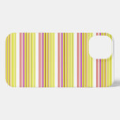 Cute witte gele strepen iPhone hoesje (Achterkant horizontaal)