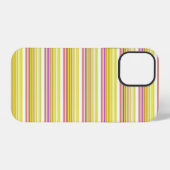 Cute witte gele strepen iPhone hoesje (Achterkant horizontaal)