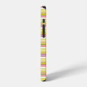 Cute witte gele strepen iPhone hoesje (Linkerkant)