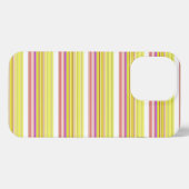 Cute witte gele strepen iPhone hoesje (Achterkant horizontaal)