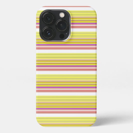 Cute witte gele strepen iPhone hoesje (Achterkant)