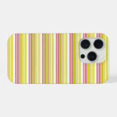 Cute witte gele strepen iPhone hoesje (Achterkant horizontaal)
