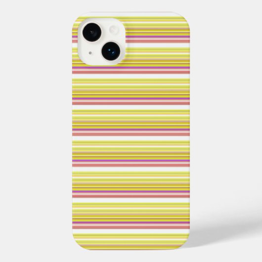 Cute witte gele strepen iPhone hoesje (Achterkant)