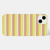 Cute witte gele strepen iPhone hoesje (Achterkant horizontaal)
