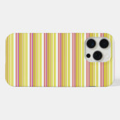 Cute witte gele strepen iPhone hoesje (Achterkant horizontaal)