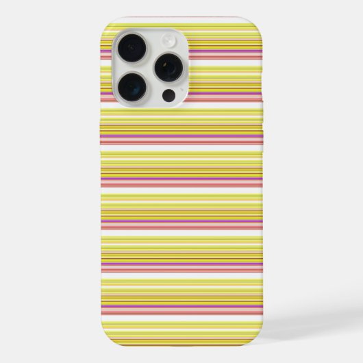 Cute witte gele strepen iPhone hoesje (Achterkant)