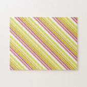 Cute witte gele strepen  legpuzzel (Horizontaal)