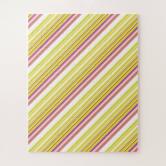 Cute witte gele strepen legpuzzel (Verticaal)