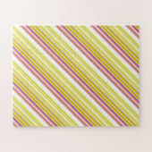Cute witte gele strepen legpuzzel (Horizontaal)