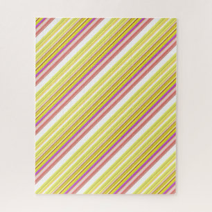 Cute witte gele strepen legpuzzel