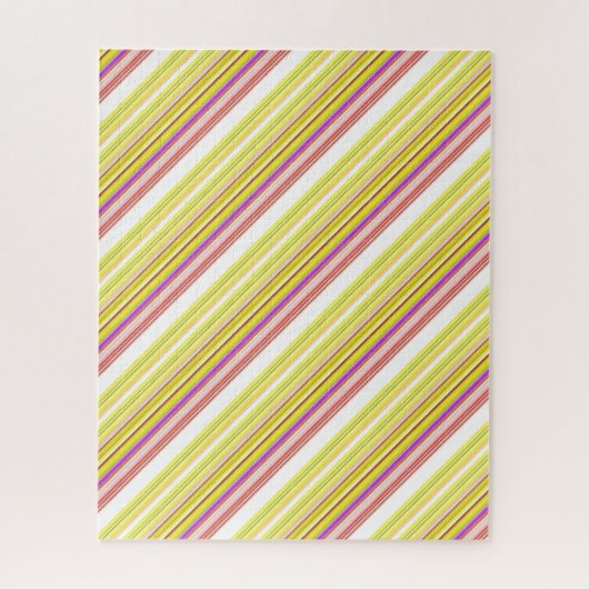 Cute witte gele strepen legpuzzel (Verticaal)