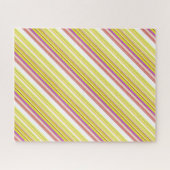 Cute witte gele strepen legpuzzel (Horizontaal)