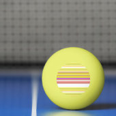 Cute witte gele strepen pingpongbal (Net)