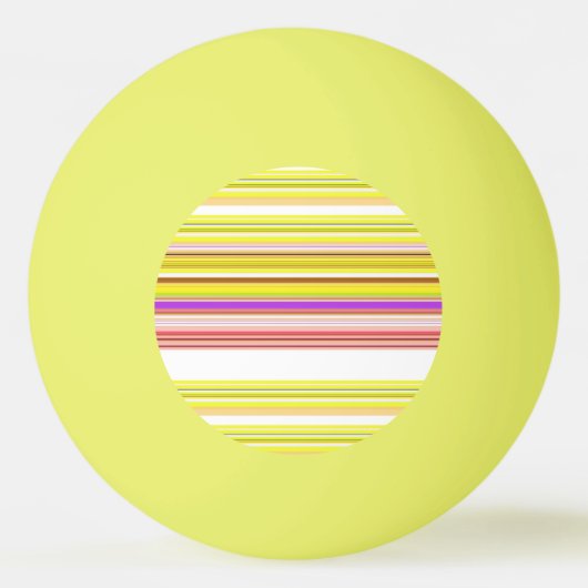 Cute witte gele strepen pingpongbal (Voorkant)
