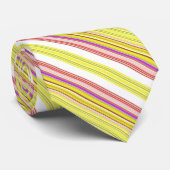Cute witte gele strepen stropdas (Opgerold)