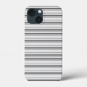 Cute witte grijze strepen Case-Mate iPhone case