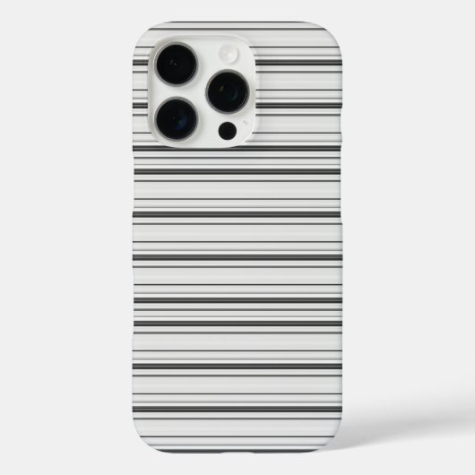 Cute witte grijze strepen Case-Mate iPhone case (Achterkant)