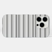 Cute witte grijze strepen Case-Mate iPhone case (Achterkant (horizontaal))