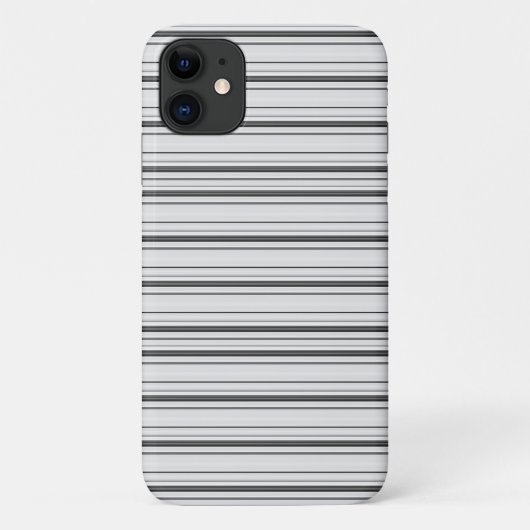 Cute witte grijze strepen Case-Mate iPhone case (Achterkant)