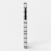 Cute witte grijze strepen Case-Mate iPhone case (Achterkant/links)
