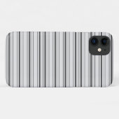 Cute witte grijze strepen Case-Mate iPhone case (Achterkant (horizontaal))
