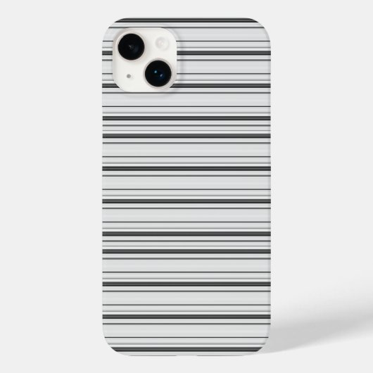Cute witte grijze strepen Case-Mate iPhone case (Achterkant)