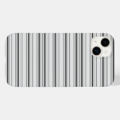 Cute witte grijze strepen Case-Mate iPhone case (Achterkant (horizontaal))