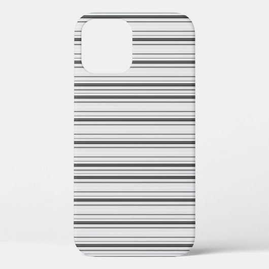 Cute witte grijze strepen Case-Mate iPhone case (Achterkant)