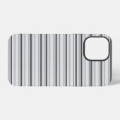 Cute witte grijze strepen iPhone hoesje (Achterkant horizontaal)