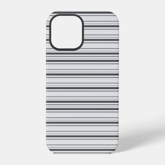 Cute witte grijze strepen iPhone hoesje (Achterkant)