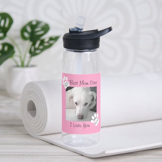 Cute witte hond foto en poten Beste moeder ooit Ro Waterfles (Yoga (Gedraaid) )