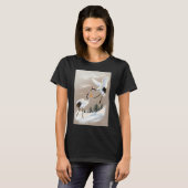 Cute Witte Konijnen Bunny Weide Dames T-Shirt (Voorkant volledig)
