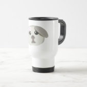 Cute Witte Puppypot van Keramiek Reisbeker (Voorkant rechts)