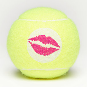 Cute witte roze kussen patroon nek band Case-Mate Tennisballen
