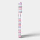 Cute witte roze strepen Case-Mate iPhone case (Achterkant / Rechts)