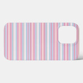 Cute witte roze strepen Case-Mate iPhone case (Achterkant (horizontaal))