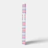 Cute witte roze strepen Case-Mate iPhone case (Achterkant / Rechts)