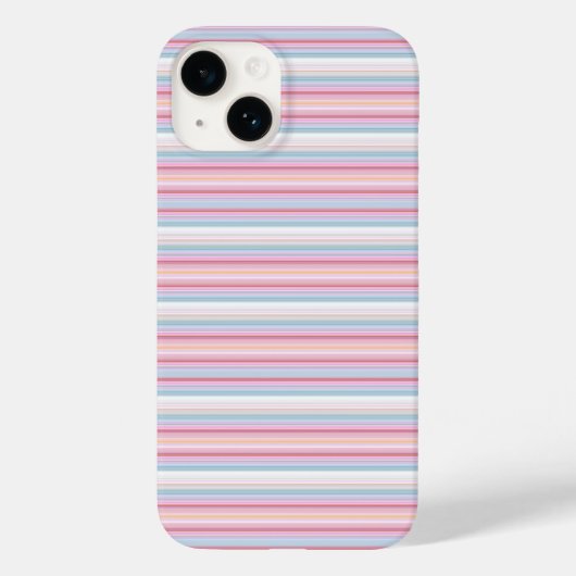 Cute witte roze strepen Case-Mate iPhone case (Achterkant)