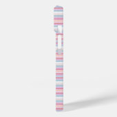 Cute witte roze strepen Case-Mate iPhone case (Achterkant / Links)