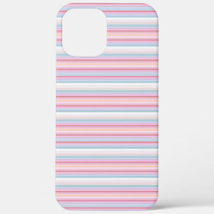 Cute witte roze strepen Case-Mate iPhone case