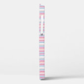 Cute witte roze strepen Case-Mate iPhone case (Achterkant / Links)