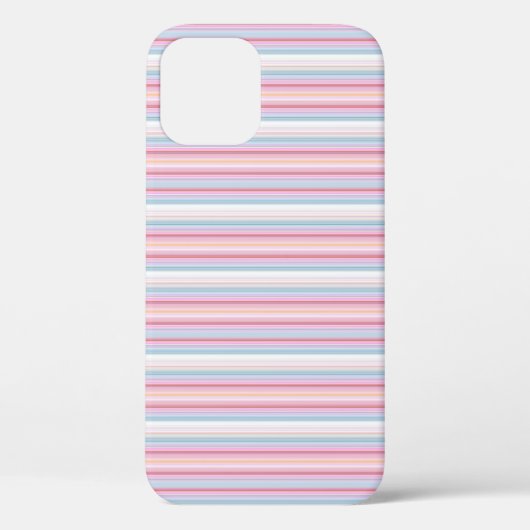 Cute witte roze strepen Case-Mate iPhone case (Achterkant)