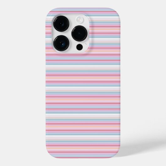 Cute witte roze strepen Case-Mate iPhone case (Achterkant)