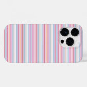 Cute witte roze strepen Case-Mate iPhone case (Achterkant (horizontaal))